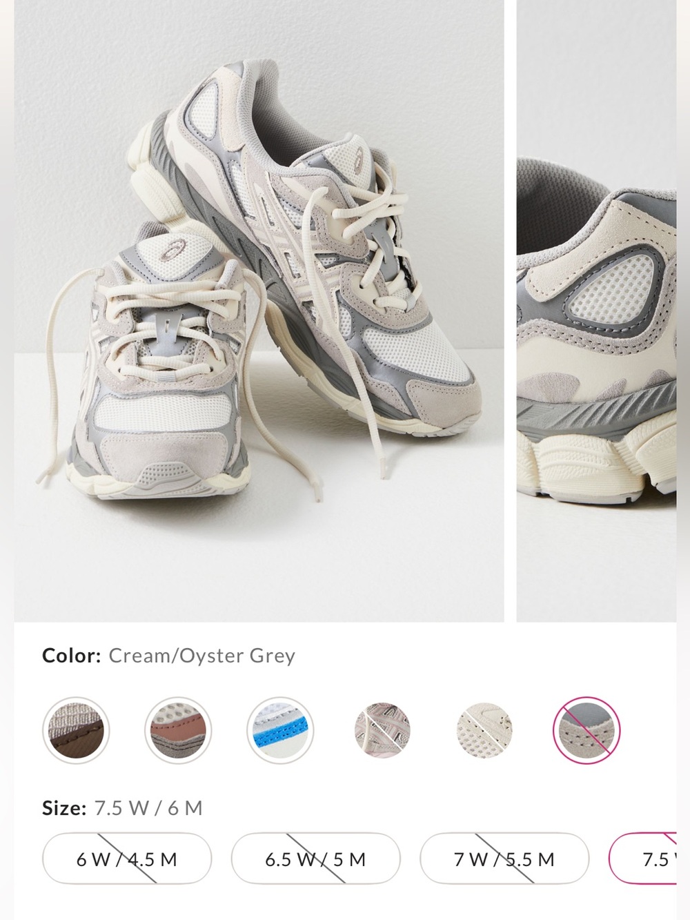 ASICS GEL New York Women's Sneakers in Gray and Cream